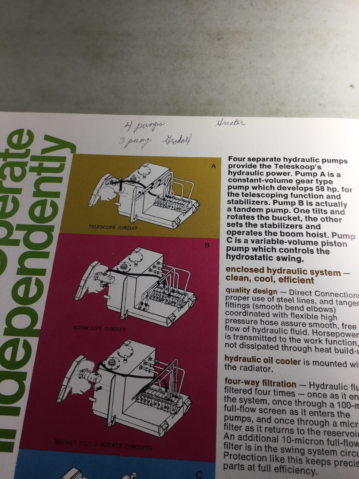 Bantam 725A Teleskoop Sales Brochure, Literature 6 Pages