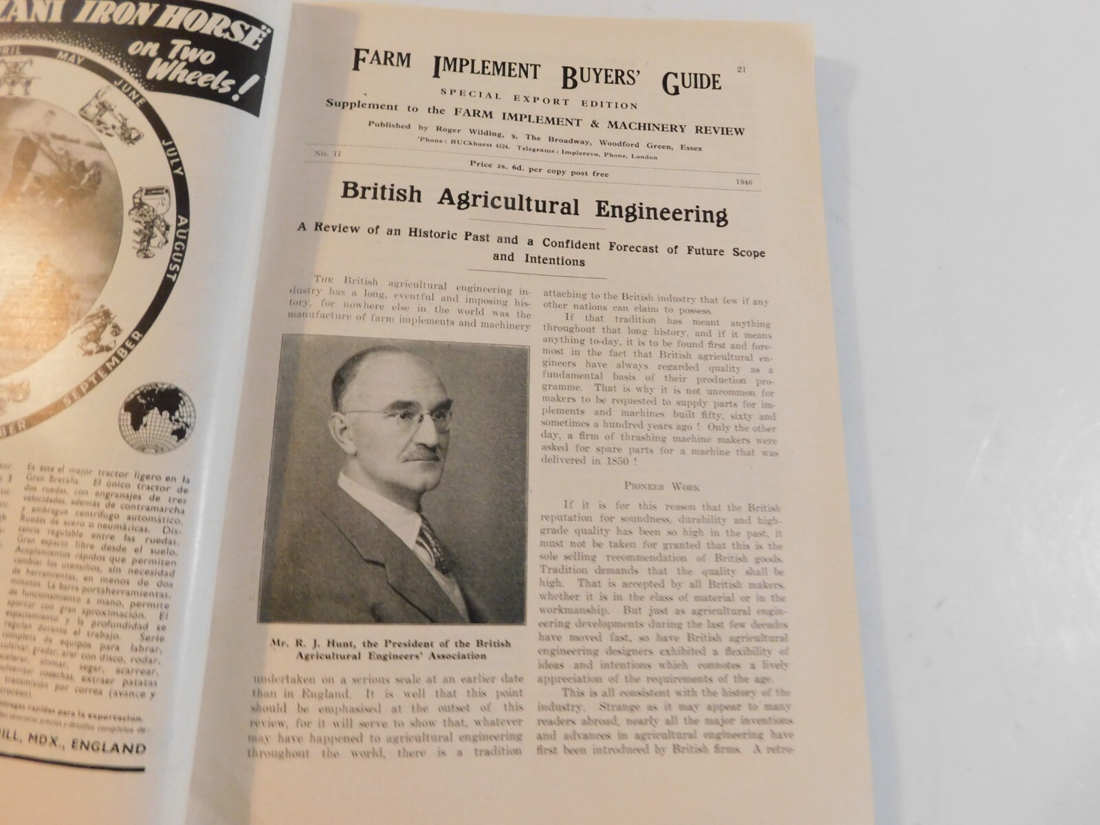 1946 FARM TRACTORS IMPLEMENT BUYER&rsquo;S GUIDE EXPORT EDITION ALBION MACHINES