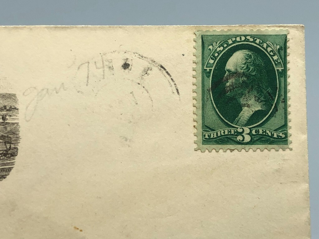 1870s Dimock Gould Co LUMBER Illustrated Postal Cover MOLINE IL Advertising