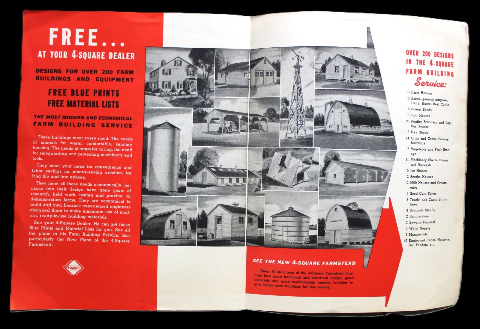 WEYERHHAEUSER LUMBER FARM BUILDINGS ADVERTISING SALES BROCHURE GUIDE 1930s