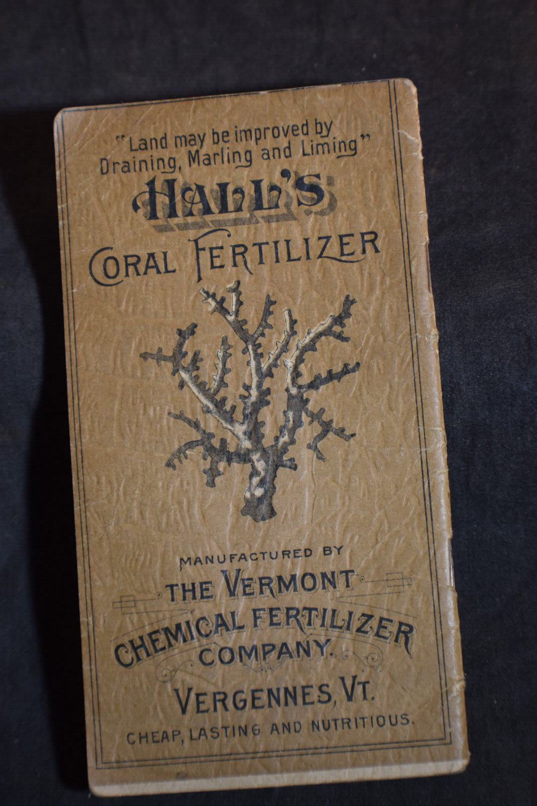 Ca 1888 Vermont Chemical Fertilizer Company Brochure – Vergennes Vermont