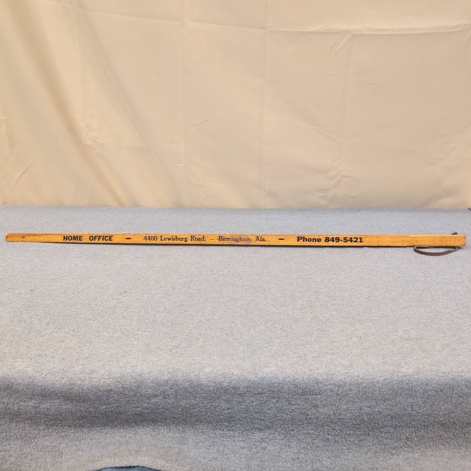 Vintage Joe Money Machinery Co Inc Alabama Advertising Wooden Yardstick Ruler