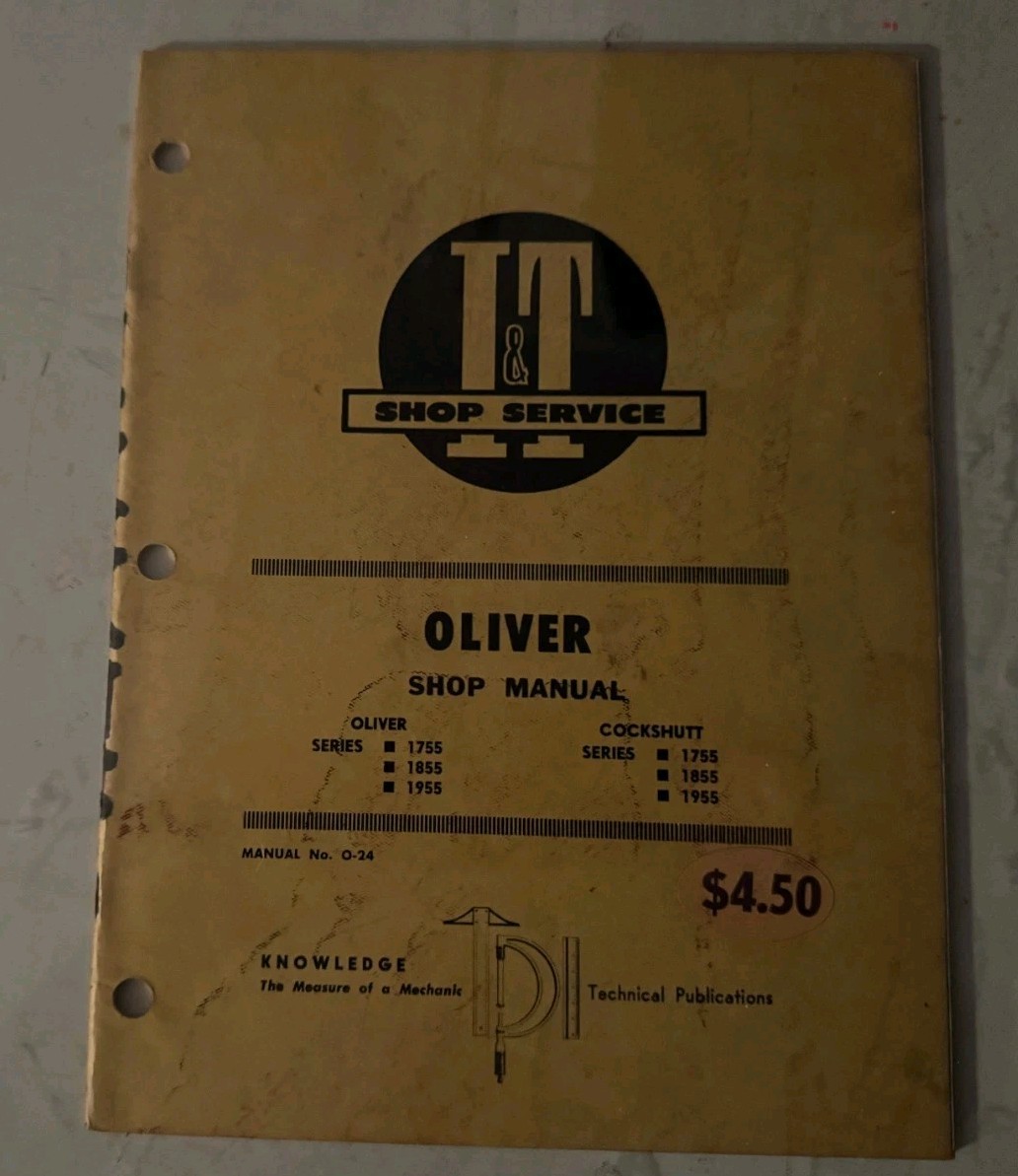 Oliver & Cockshutt 1755, 1855, 1955 I&T Shop Manual