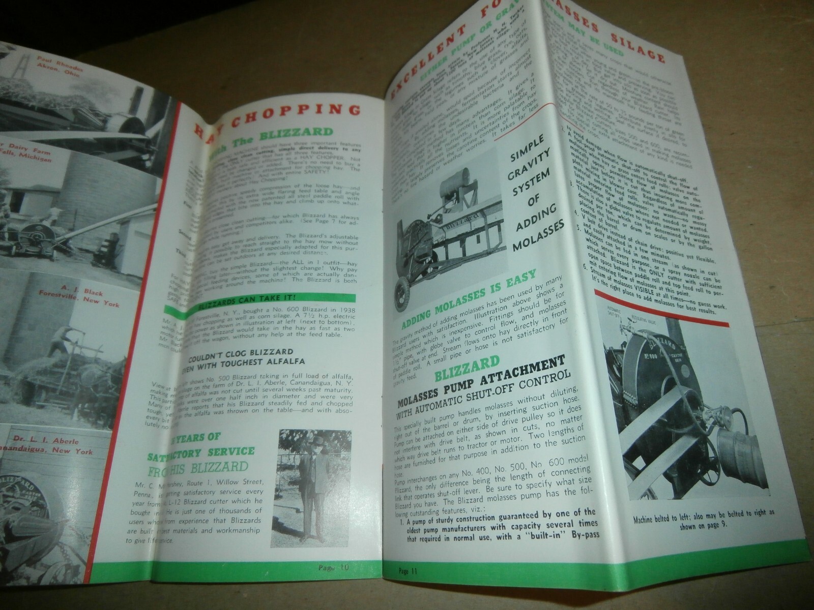 Vintage Farm Equipment Brochures Blizzard Ensilage Cutter Easy Roll Wire Winder