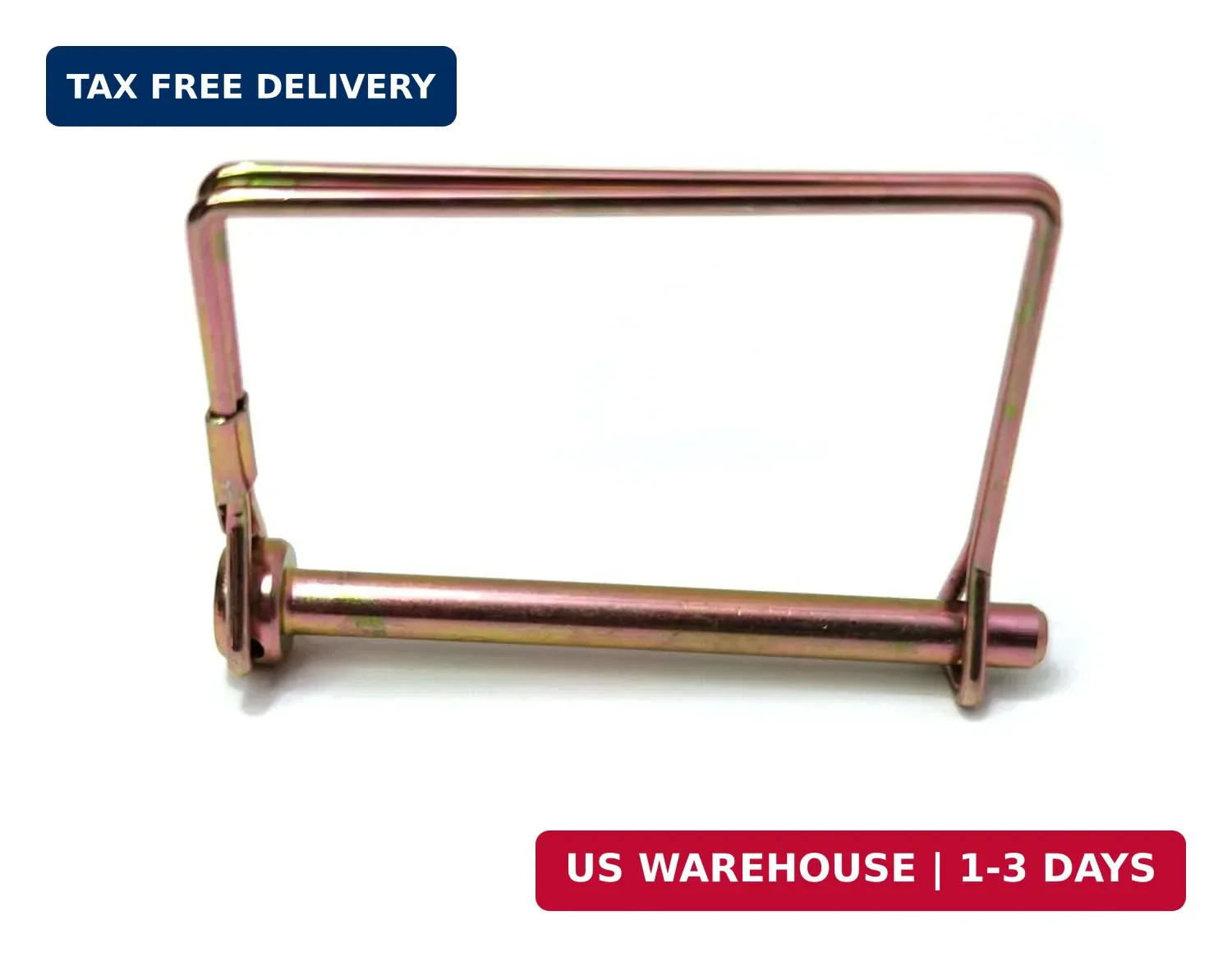 Wire Lock Pin, Trailer Coupler Pin,Hitch pin,1/4 Inch, 10 Pieces, Square, Gold