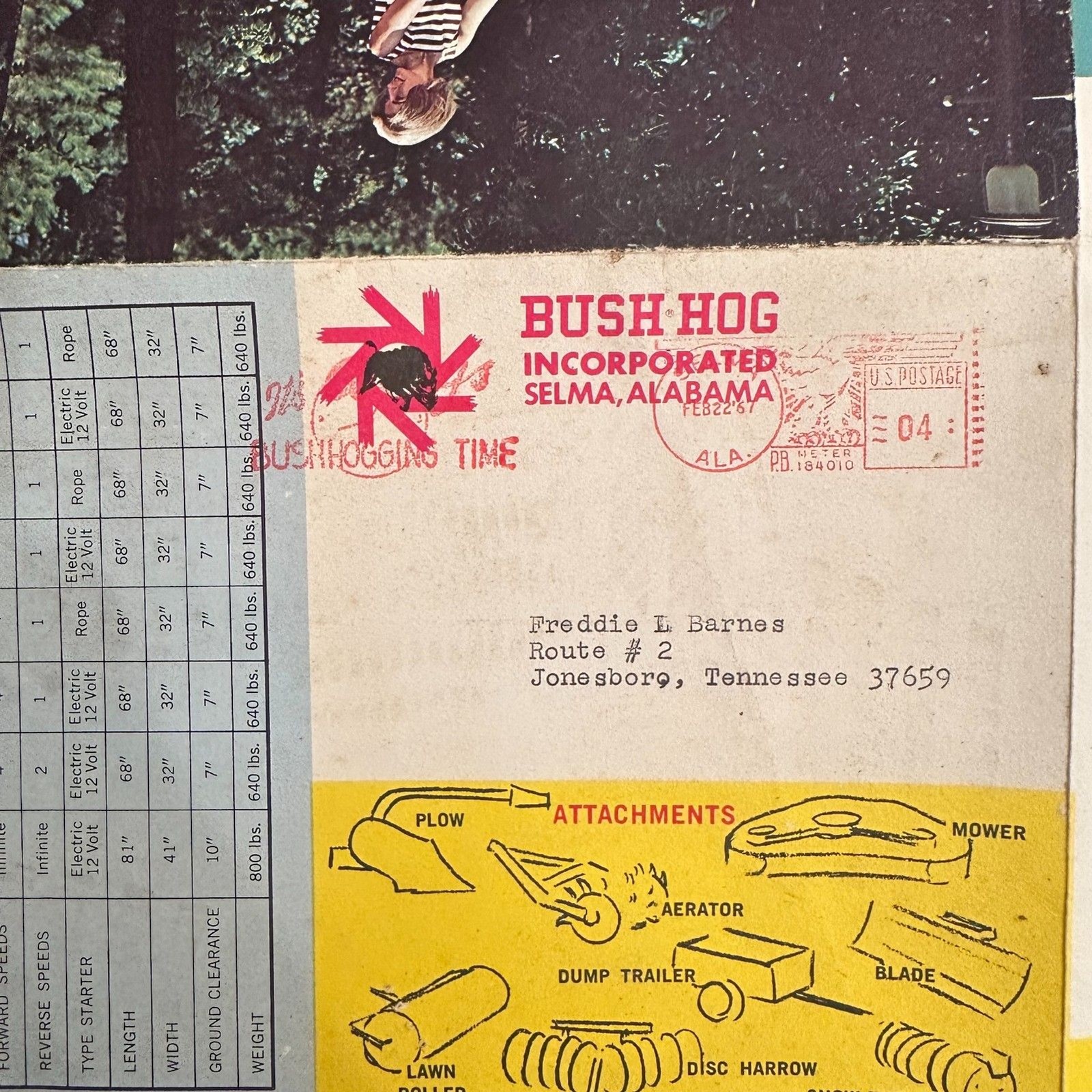 1967 Bush Hog Little Giants Tractor Brochure & Sales Letter | VTG Farm Ephemera