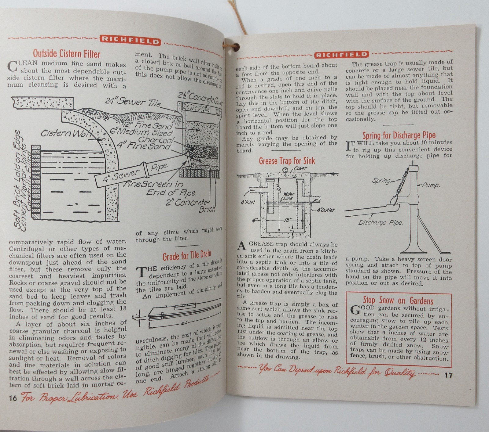 Richfield Oil Farm Ranch Time Savers Tractor Maintenance Fence Gate Ideas 1943