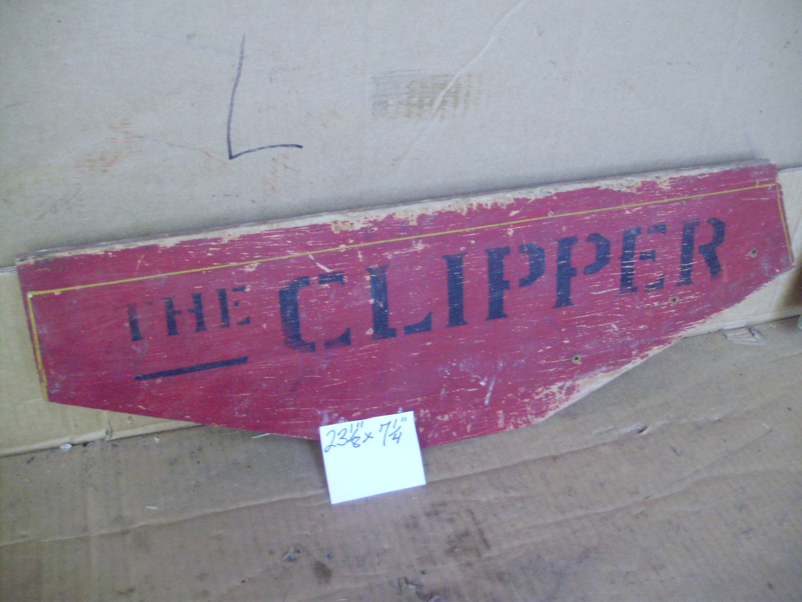 A.T. Ferrell Clipper Saginaw, A.H. Hoffman Landisville, Antique Wood Sign