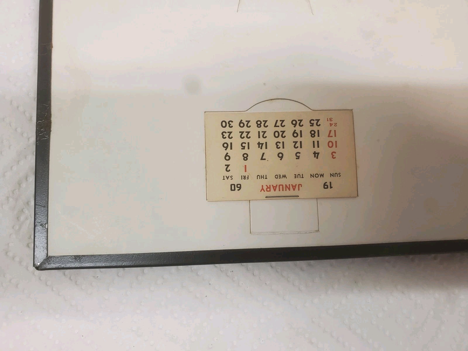 7&Prime; X 5&Prime; Framed Thermometer Farmers Elevator Traer Iowa 1960 Calendar Grain Feed