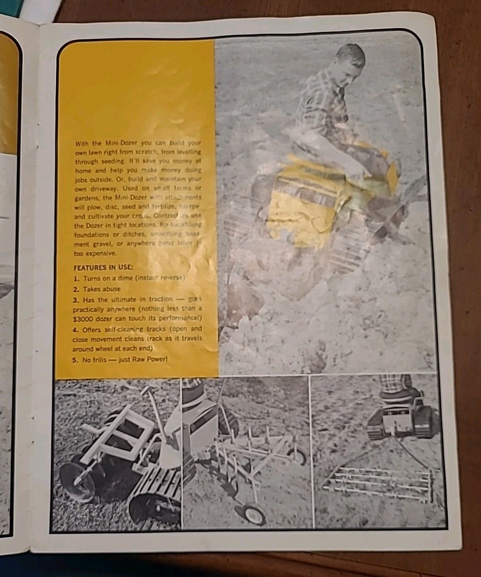 C.F. Struck Corporation Vintage Mini Dozer Brochure. Copyright 1968