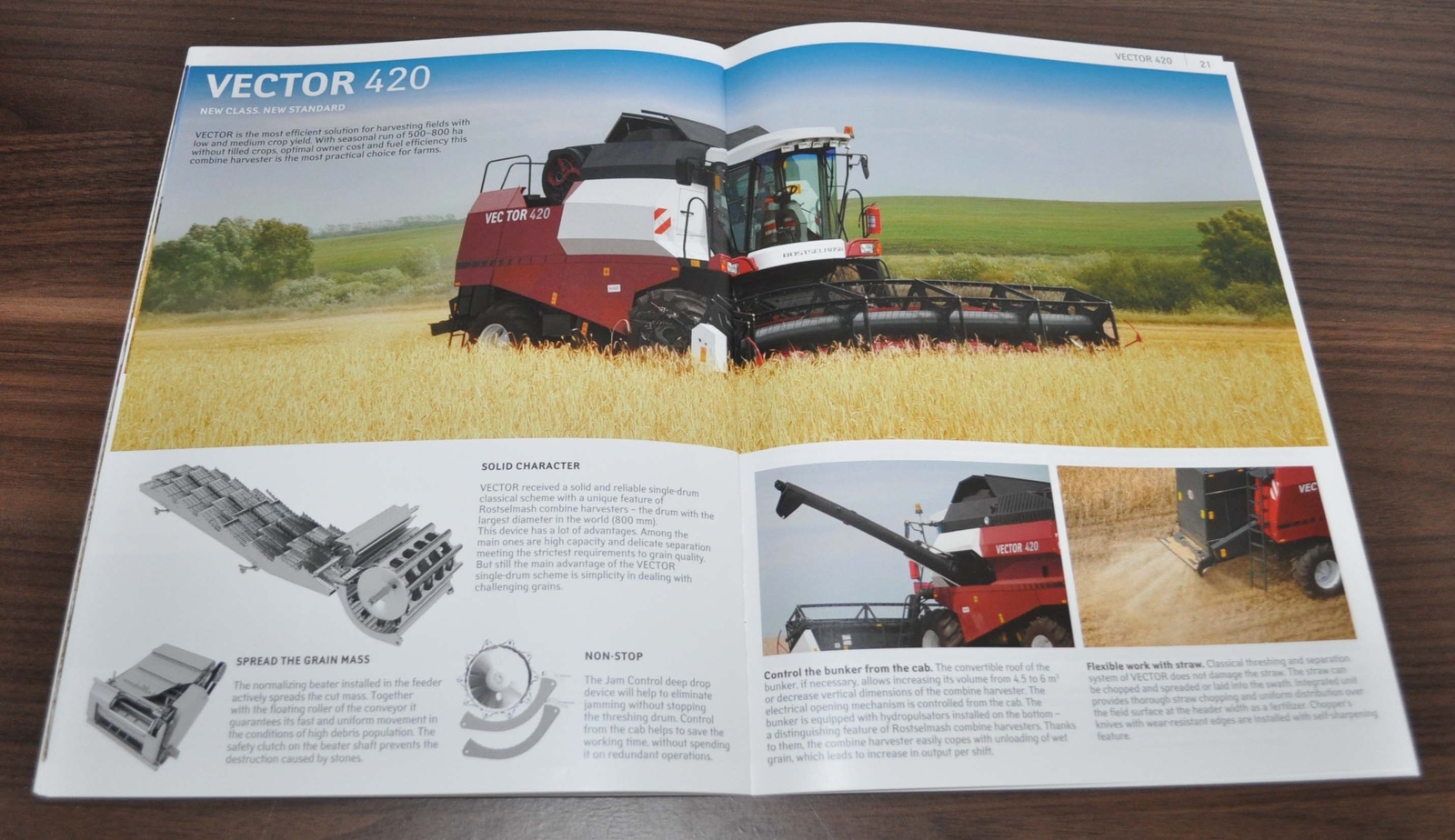 Rostselmash Grain Harvesting Machinery 2015 Agriculture Russia Brochure Prospekt