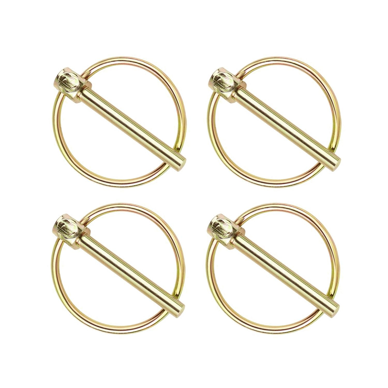 4 Pack Lynch Pin Heavy Duty 1/4X1-3/4 Inch Trailer Gate Pin Locking Pin Lawn Tra