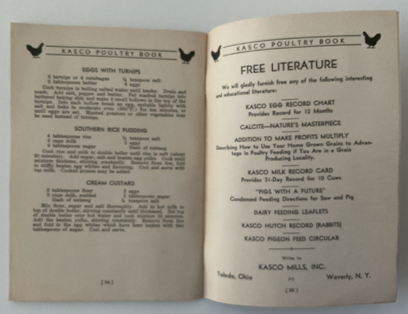 Kasco Poultry Book 1934 Edition – 55 Pages