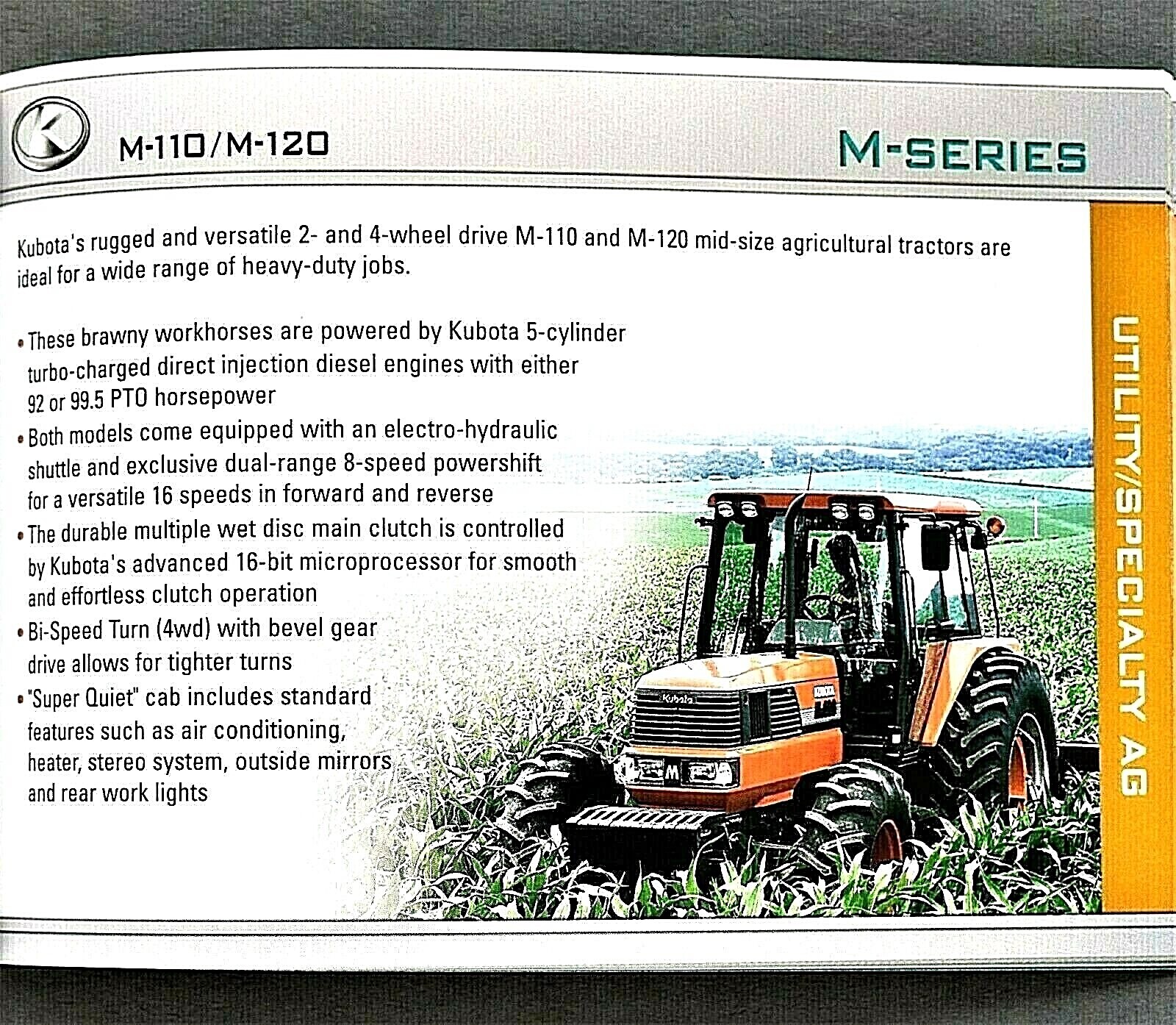 ORIGINAL 2004 KUBOTA AGRICULTURAL EQUIPMENT SALES CATALOG ~ 76 PAGES
