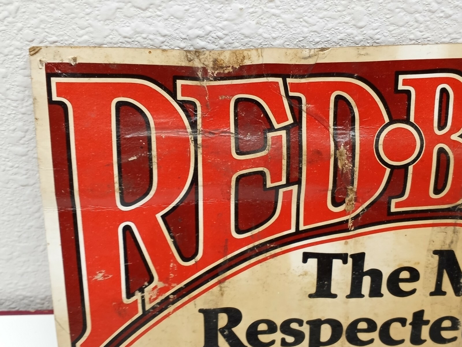 Vtg RED BRAND WOVEN WIRE PAPER SIGN KEYSTONE GROUP FARM FENCE 11.5&Prime;x7.25&Prime;