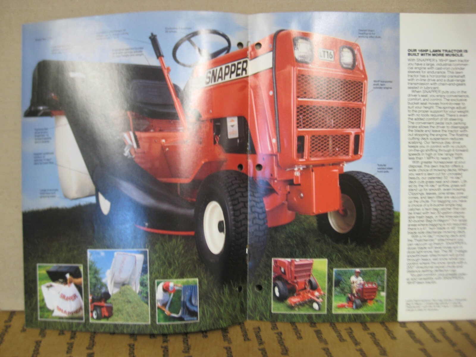 Original Snapper Lawn Tractors Brochure Catalog LT11, LT16