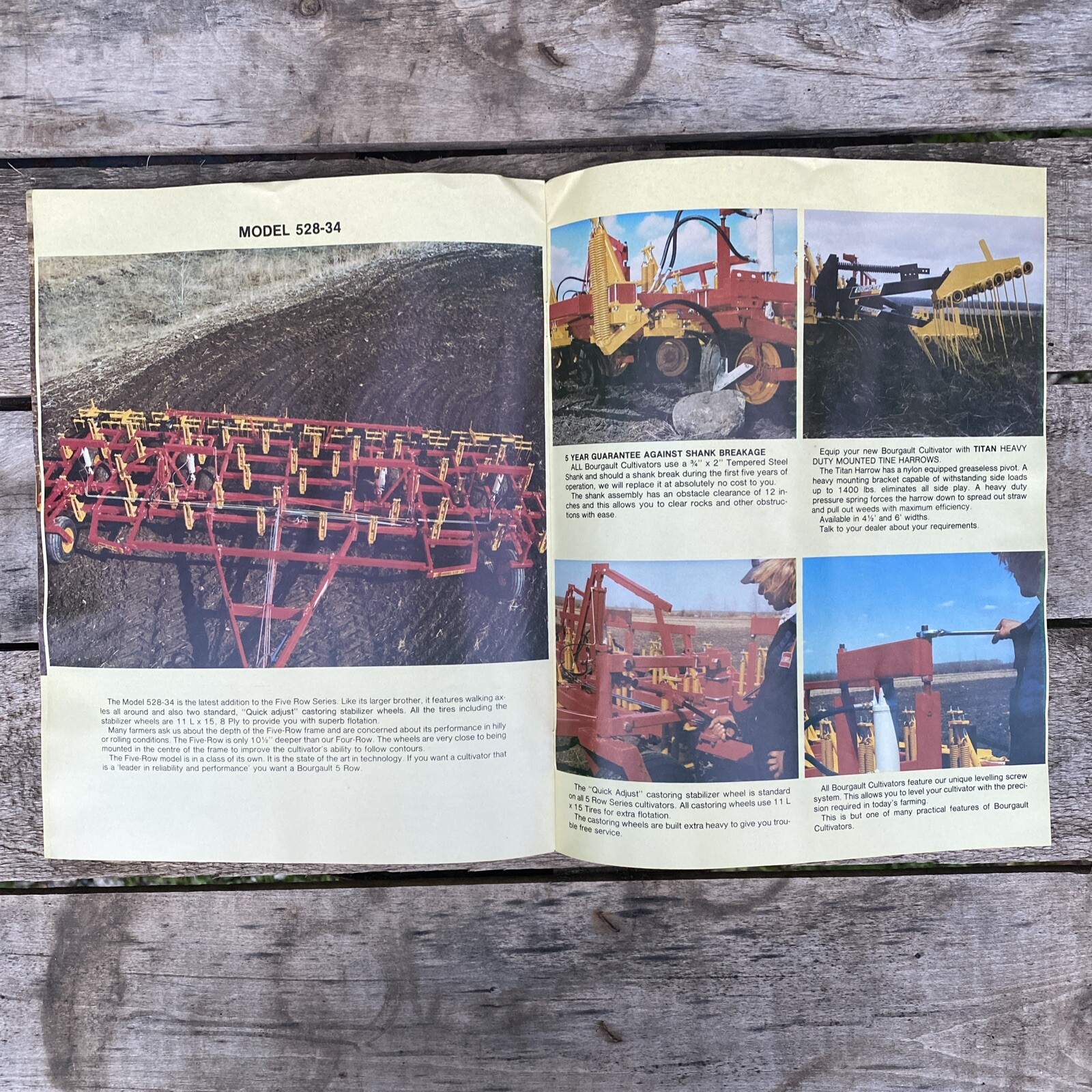 Bourgault Sales Brochure Dual-Purpose Cultivators 5 Row Series F.P. Bourgault In