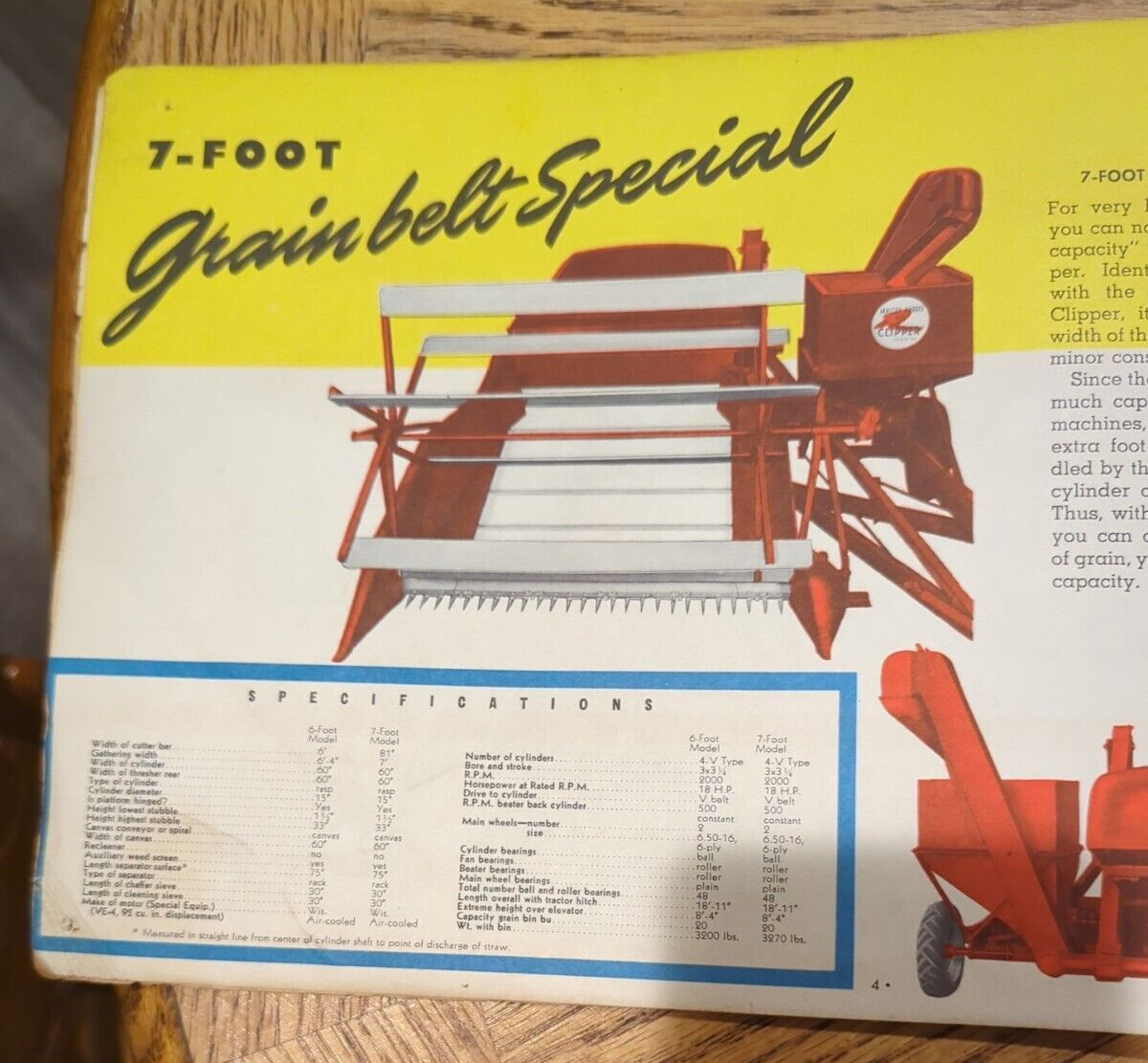 Massey Harris 1950&rsquo;s Combine Sales Booklet Full Color Lot Of 2 Combine Pts &Man