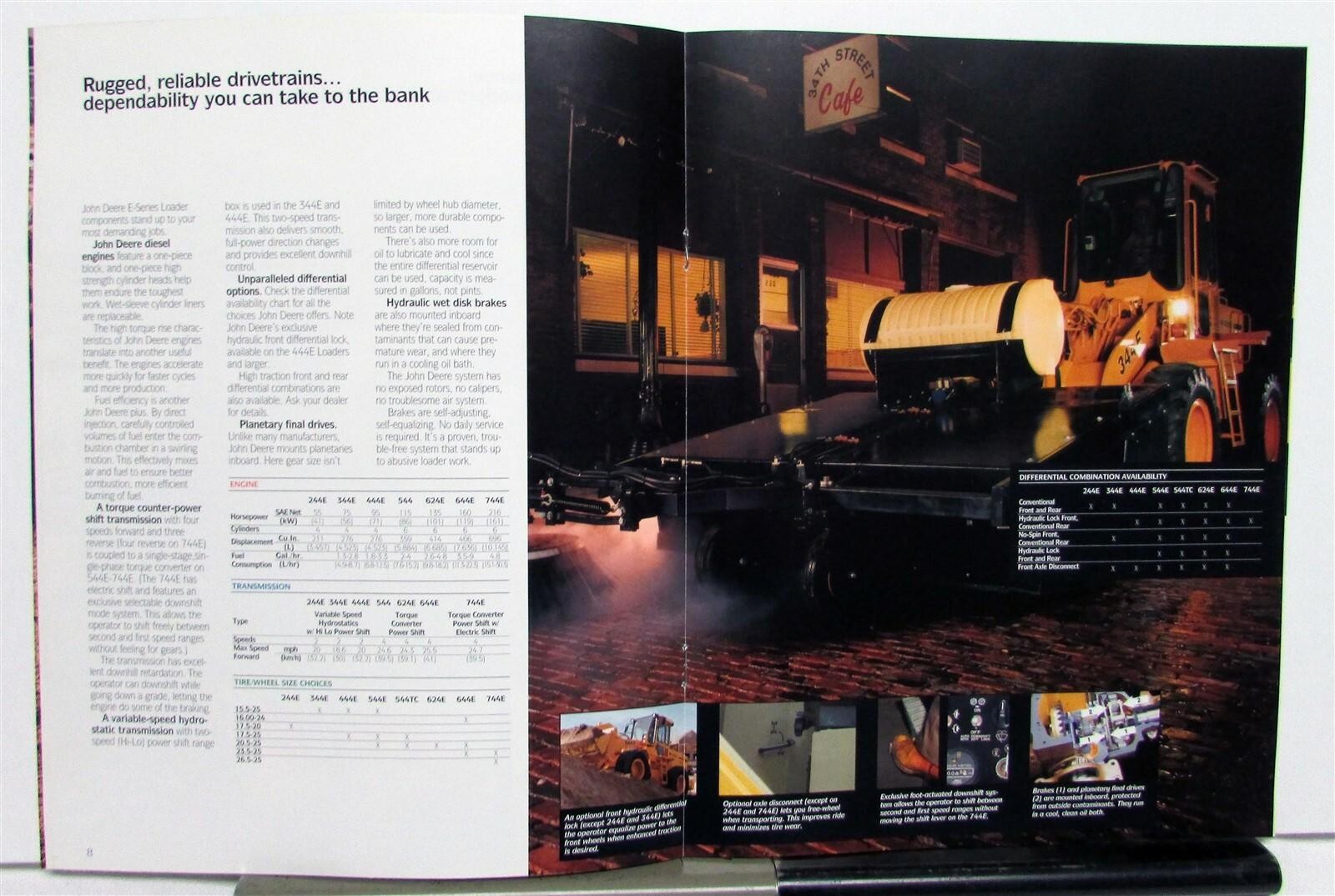 1992 John Deere Loader Specifications Construction Sale Brochure