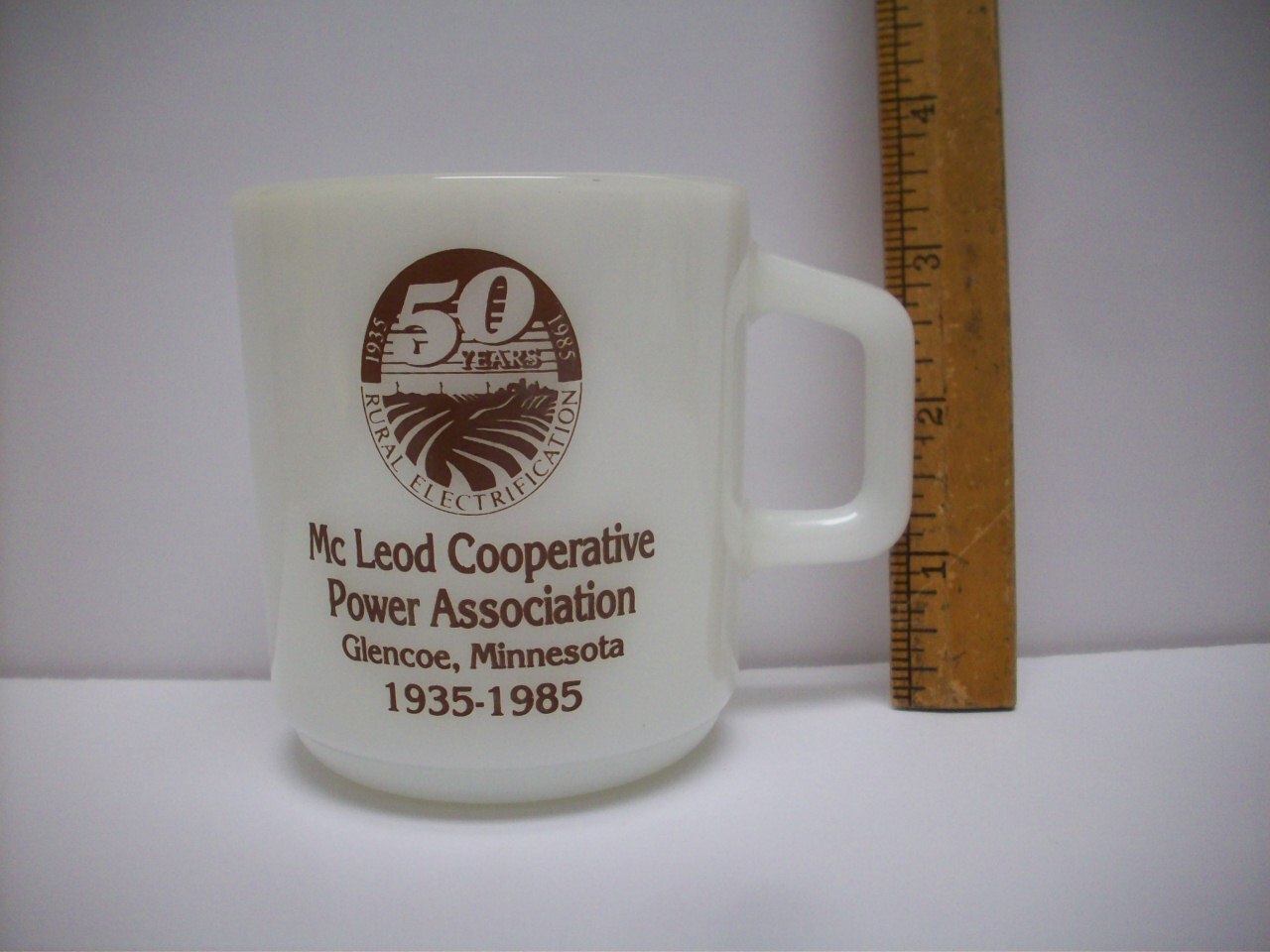 Mc Leod Cooperative Power Association 50 years Glenco MN Galaxy coffee mug cup