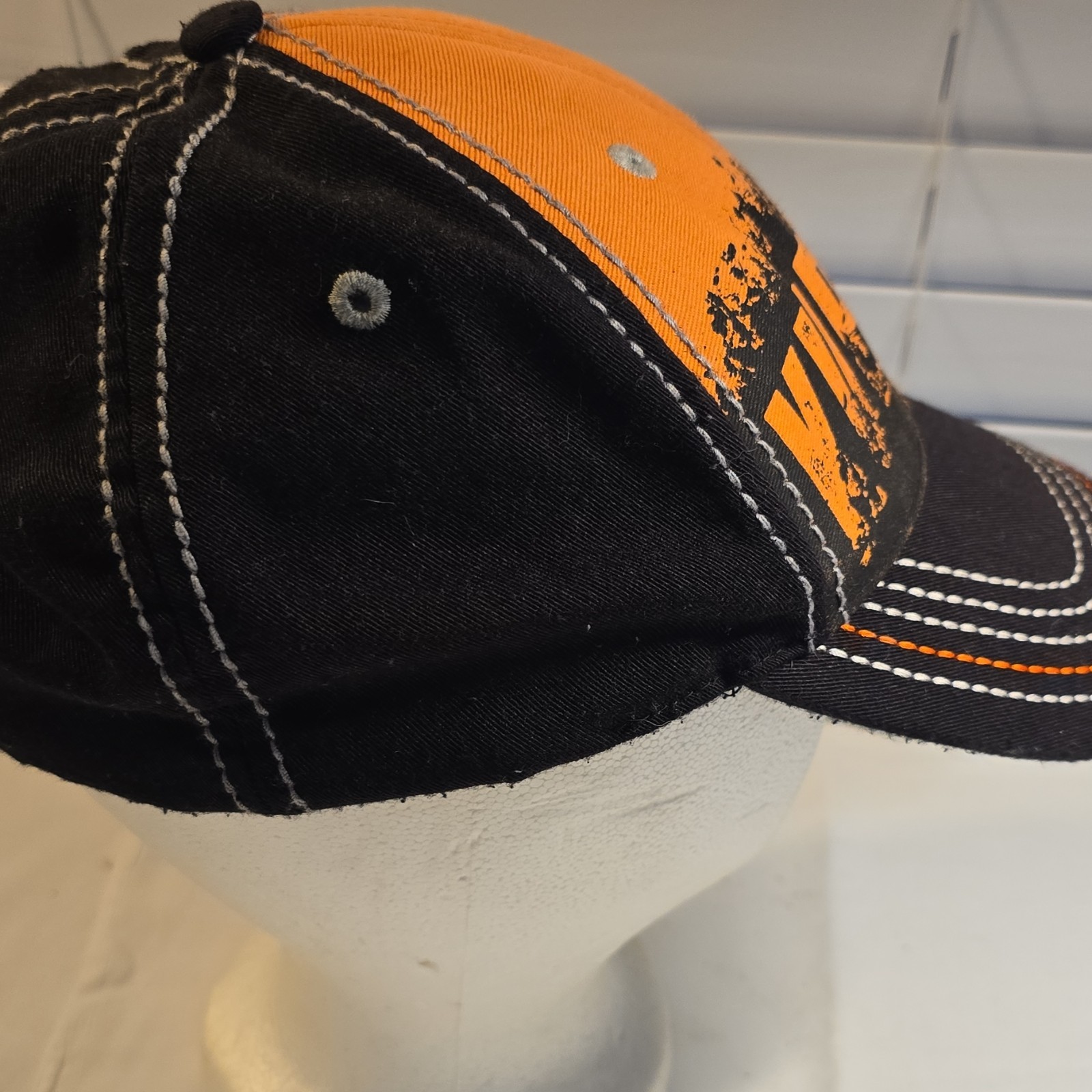 Kubota Diesel Power Adjustable Orange Black Hat Agriculture Theme