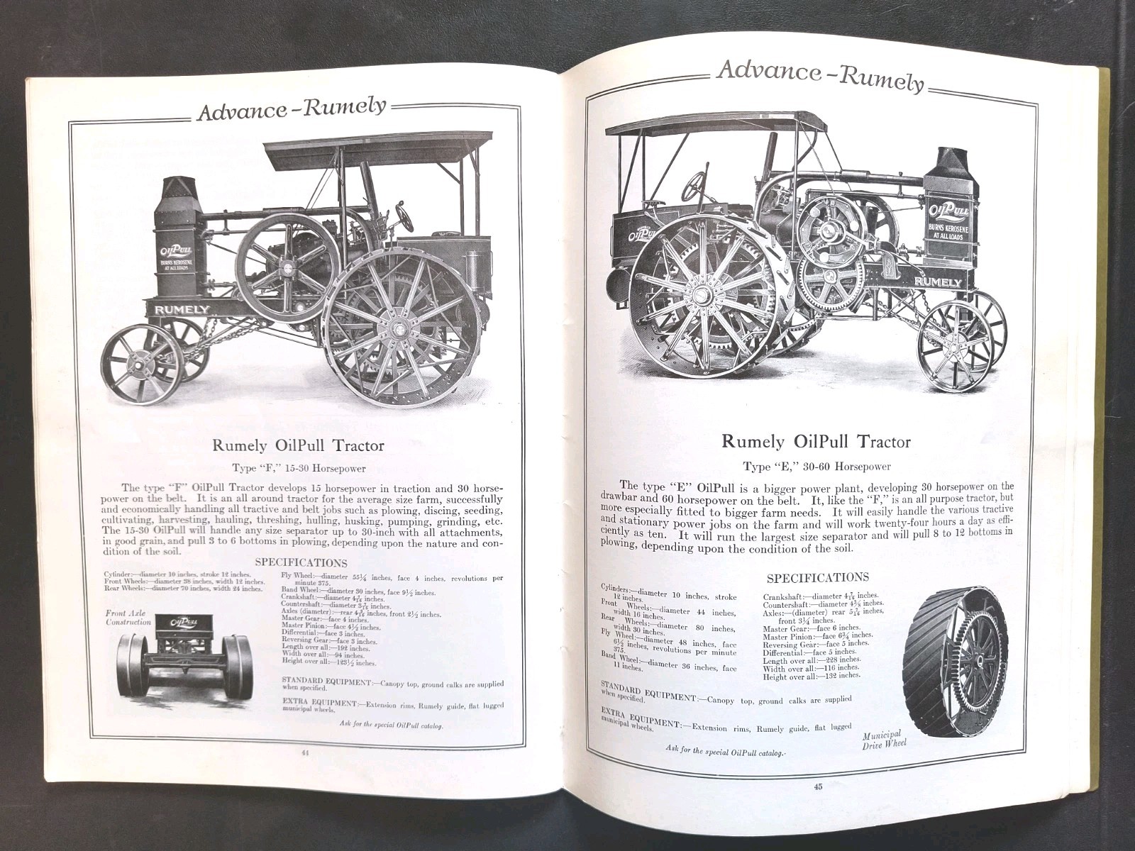 Rumley Oil Pull Tractor Dealer Brochure Manual Print Advertising RARE