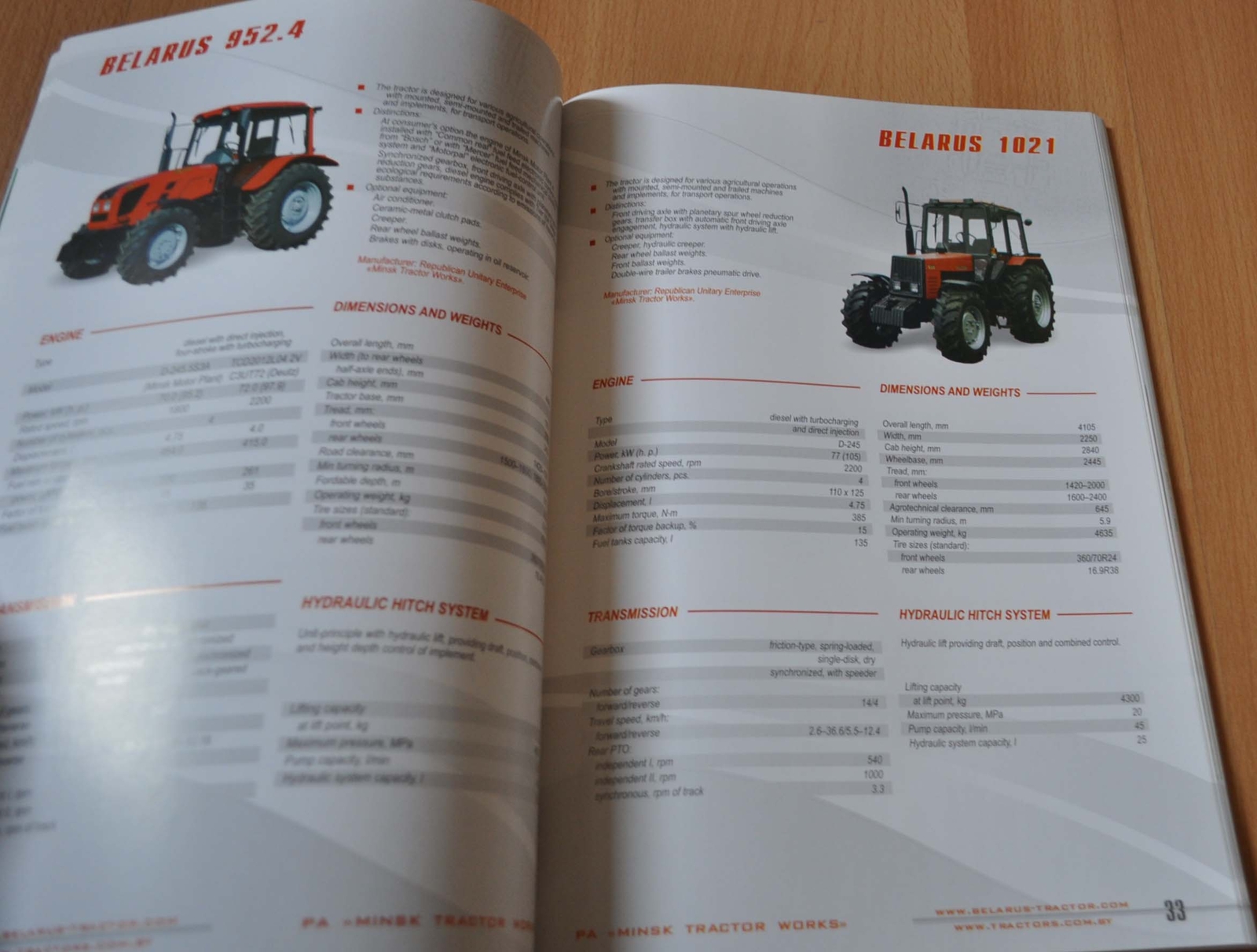 2011 MTZ Belarus Tractor Model Range Agricultural Machinery Brochure Prospekt EN