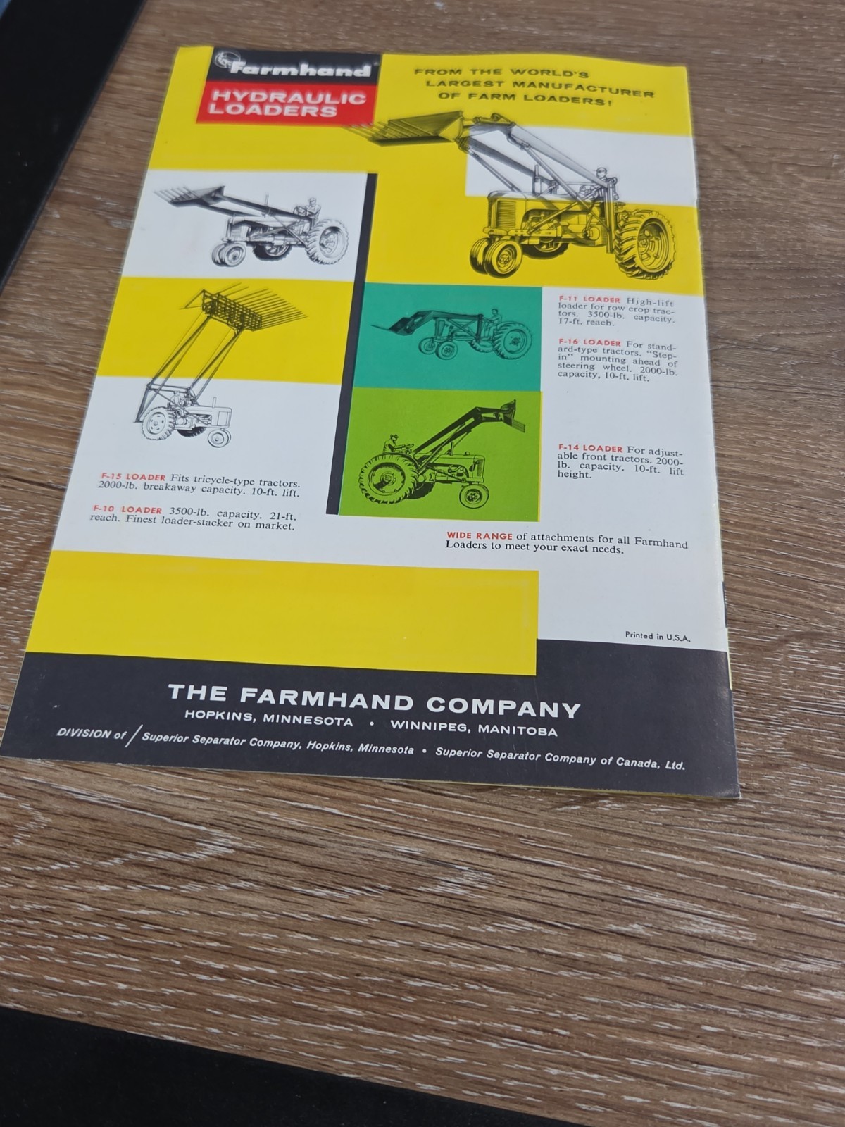 Farmhand Power Manure Spreaders Brochure Sales BROCHURE Litho Free Shipping