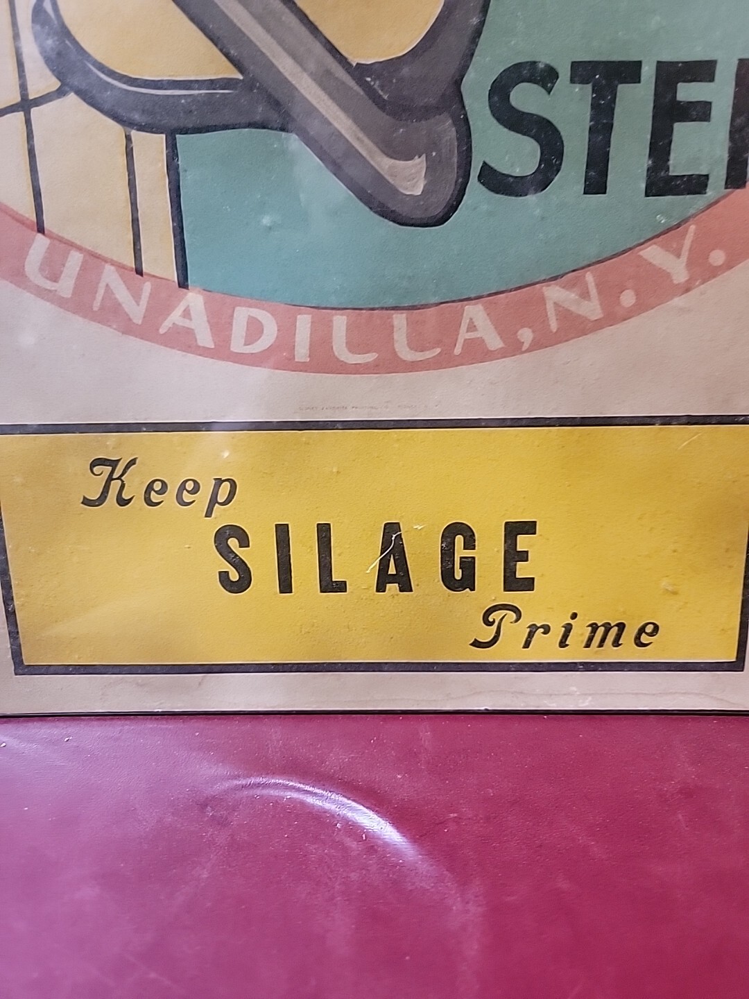 UNADILLA SILOS SURE STEP/UNADILLA, N.Y./Keep SILAGE Prime/Sales Poster/Sign/0125