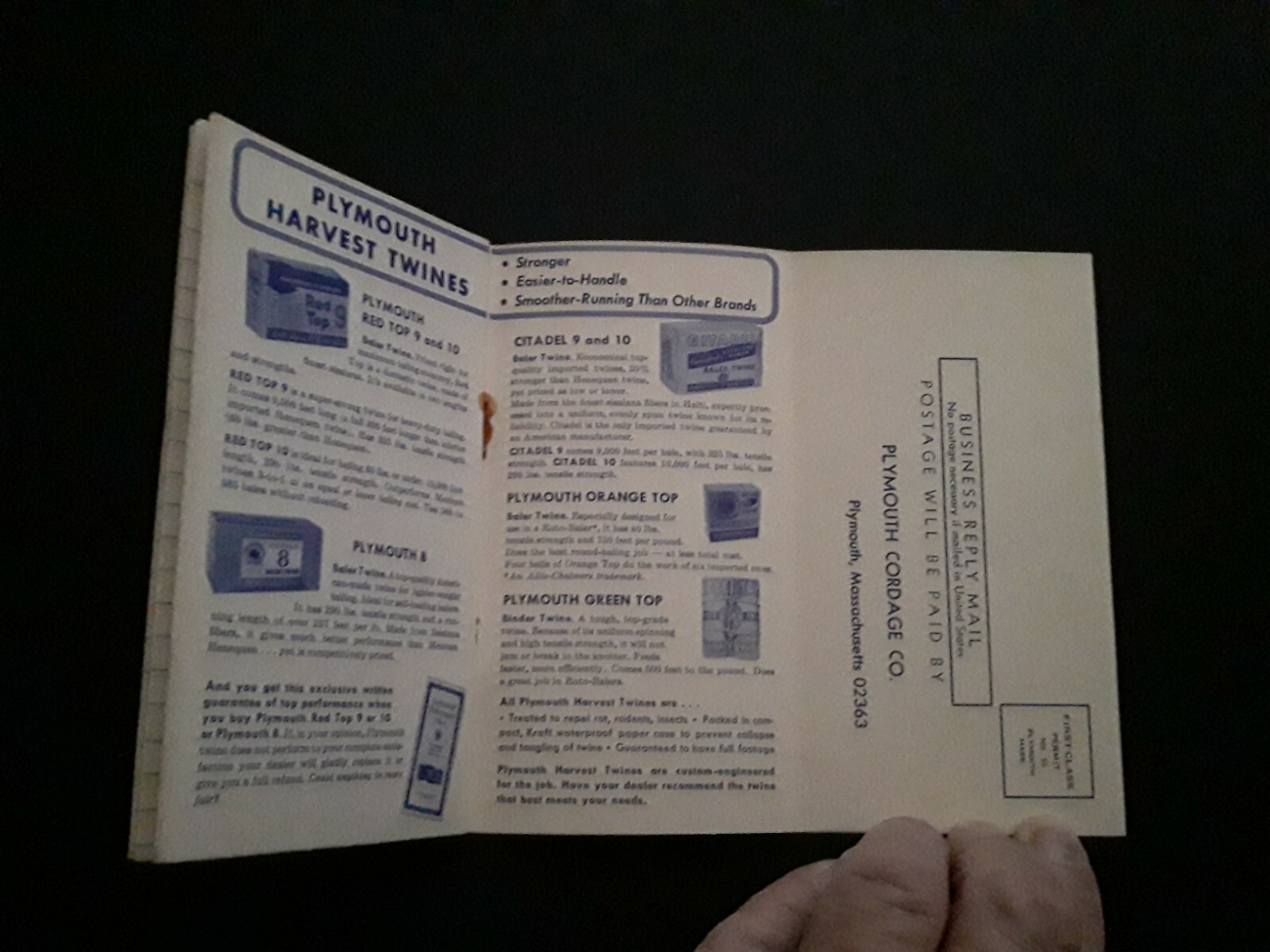 VINTAGE Plymouth Baler Twines Pocket Reminder 1960s?