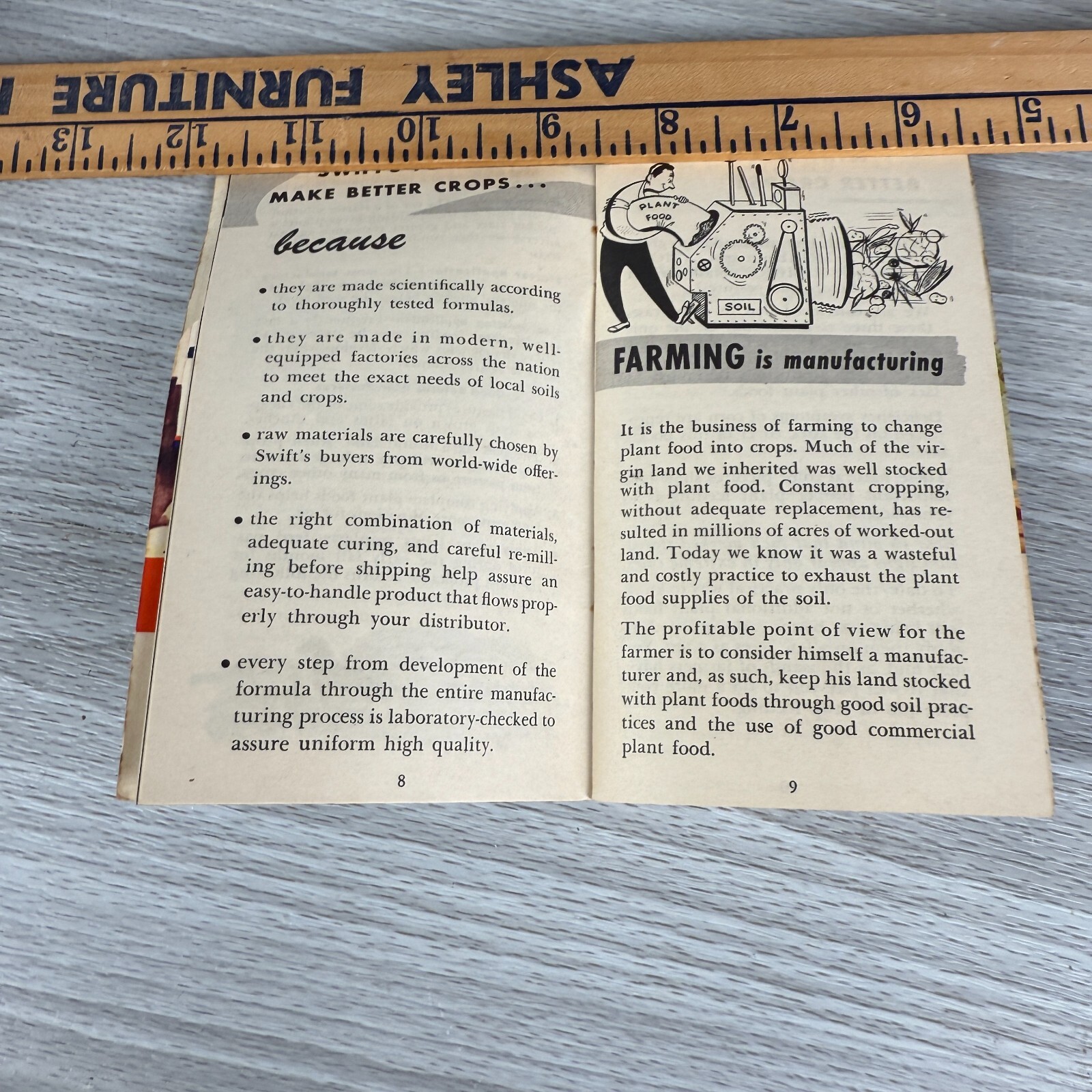 Vtg Notebook 1951 Swifts Plant Food Ag Pocket Book Food Service USED w/ WRITING