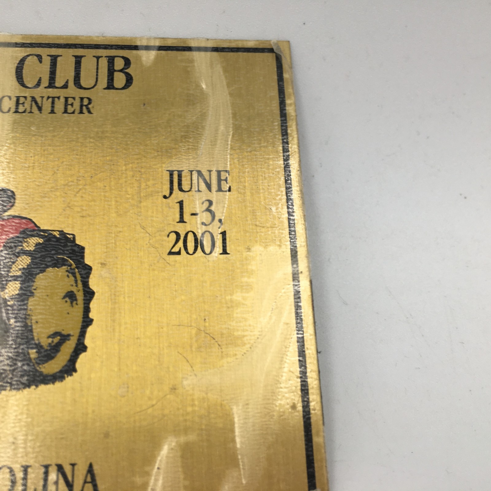 2001 RUST & DENT CLUB 16th ANNUAL SHOW TRACTOR SHOW BRASS 5×3 PLATE PLAQUE SIGN