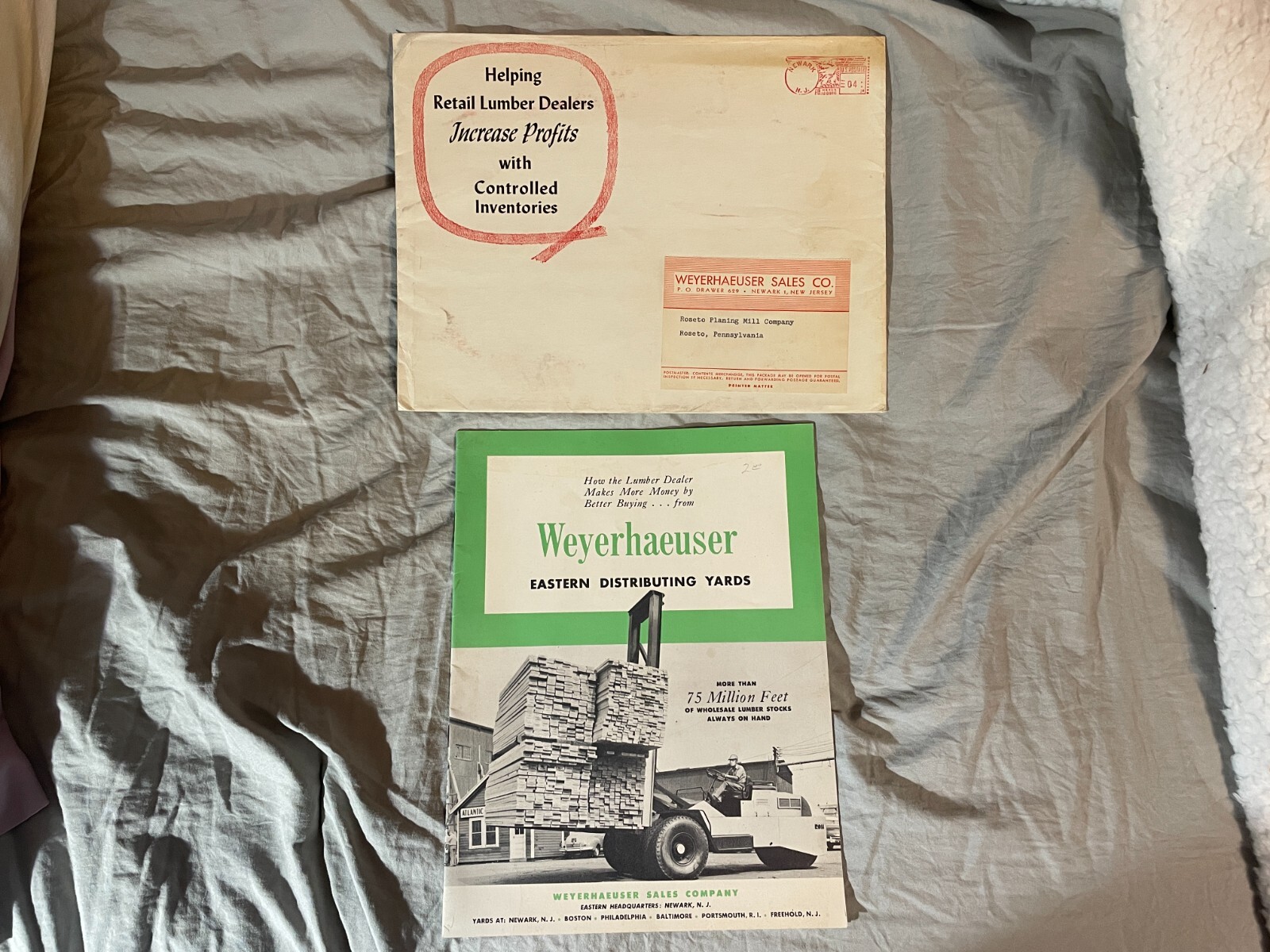 1950&rsquo;s Weyerhaeuser Eastern Distributing Yards Brochure Pamphlet Lumber Vintage