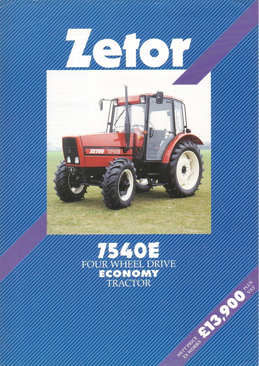 Farm Tractor Brochure – Zetor – 7540E – Economy 4WD (F2003)