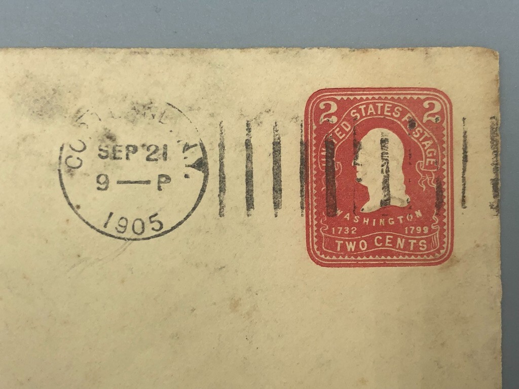 1905 CORTLAND NY Illustrated Postal Cover FACE ONLY Advertise Farm ADVANCE