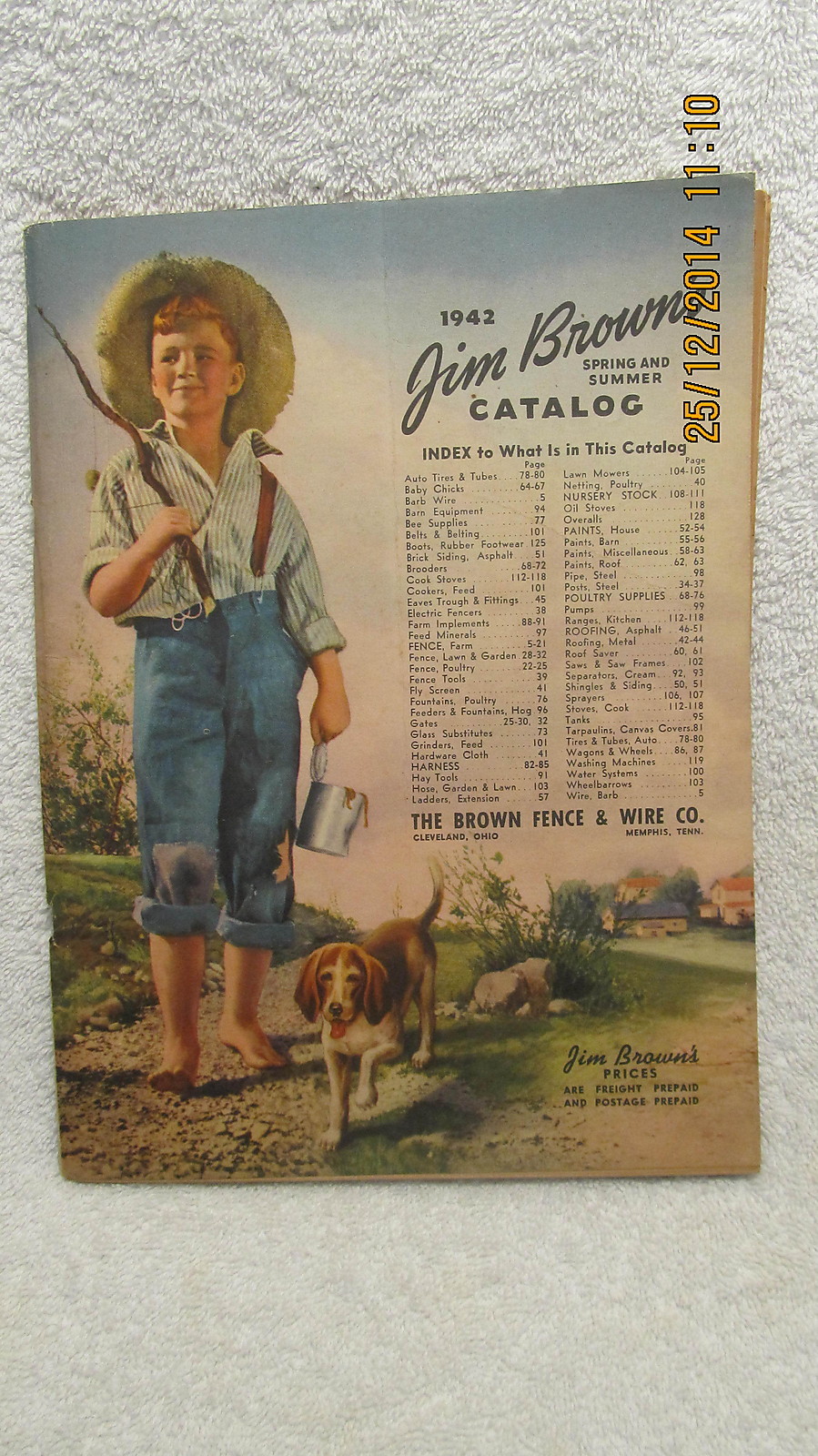 1942 Jim Brown&rsquo;s Catalog Farm Supply Fencing Tom Sawyer on Cover Young Boy & Dog