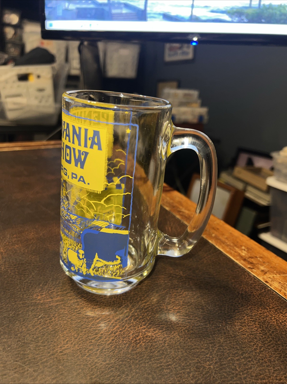 Vintage 1960s Pennsylvania Farm Show Harrisburg Pa Mug Glass