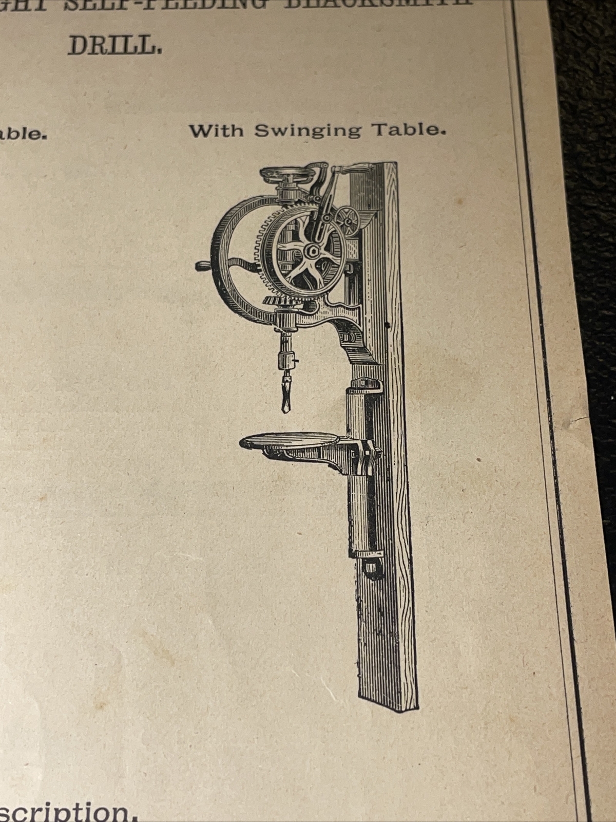 1891 Baldwin – Blacksmith Drill – Farm Advertising – New Orleans