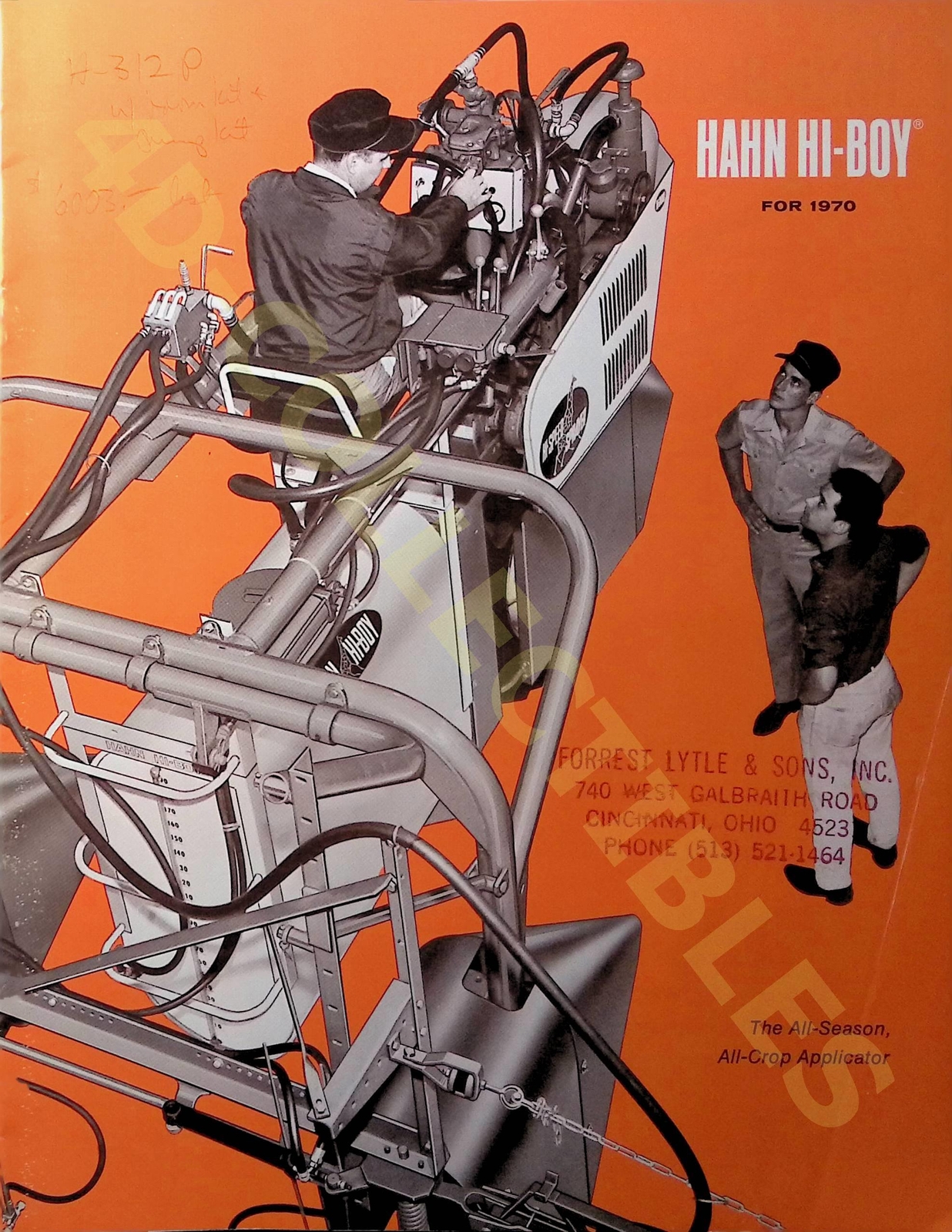 Vintage Farm Brochure Hahn Hi-Boy for 1970 All-Crop Applicator agricultural