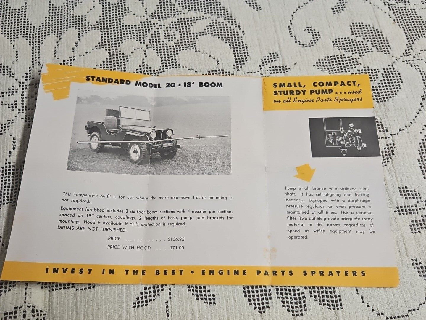 1950s? Engine Parts Power Sprayers Model 20 Using 2,4-D Type Sprays Brochure AG