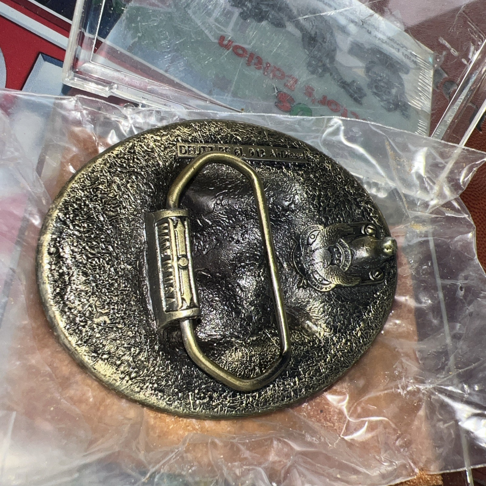 Vintage KHD Deutz BF 6L 913 Air Diesel Brass Belt Buckle New In Case