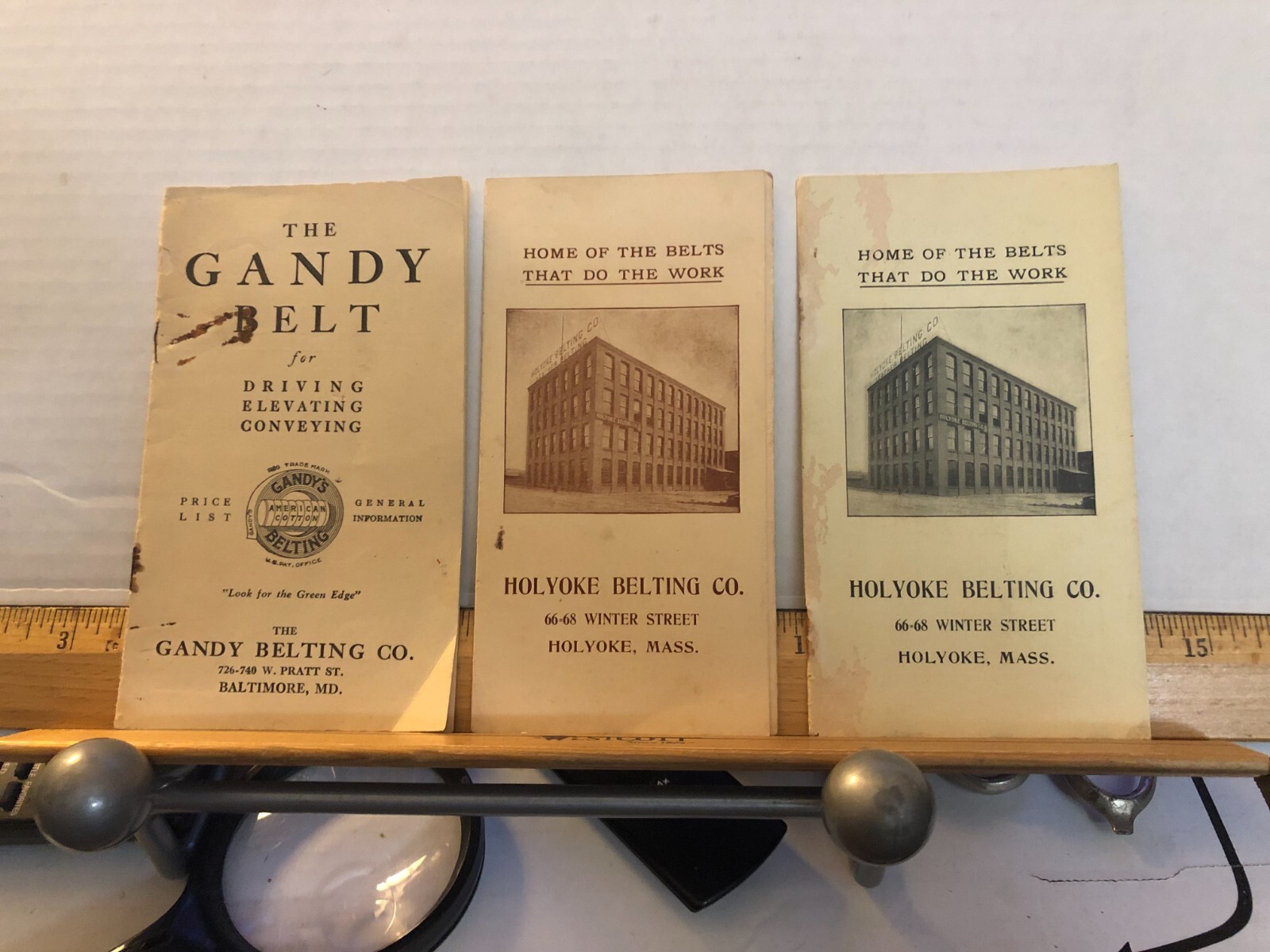 1906 Holyoke Belting Co. Brochures Gandy Phelps Cottonseed Unloader Submarine
