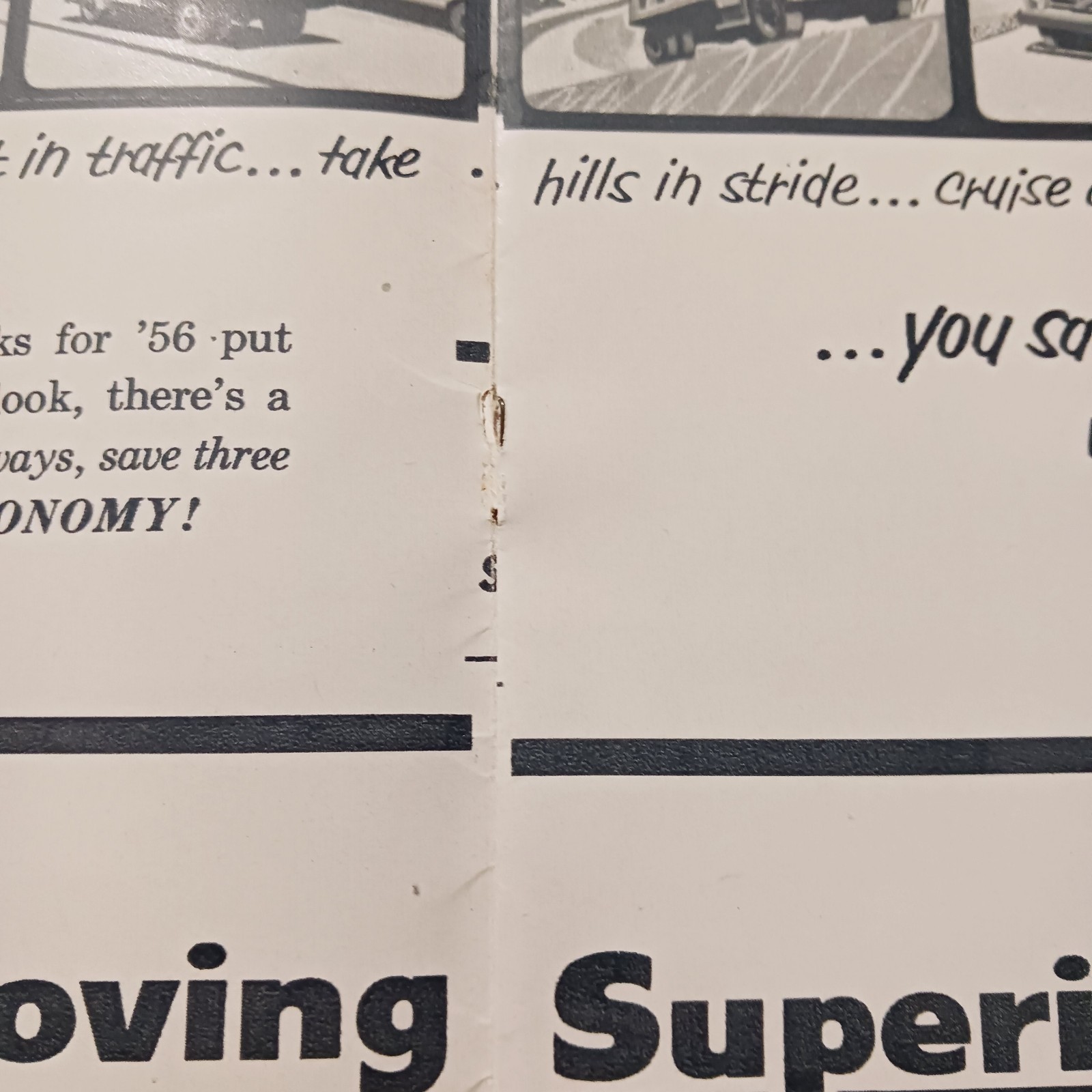 Vintage 1956 Ford Triple Economy Trucks Farm Mailer Booklet Brochure