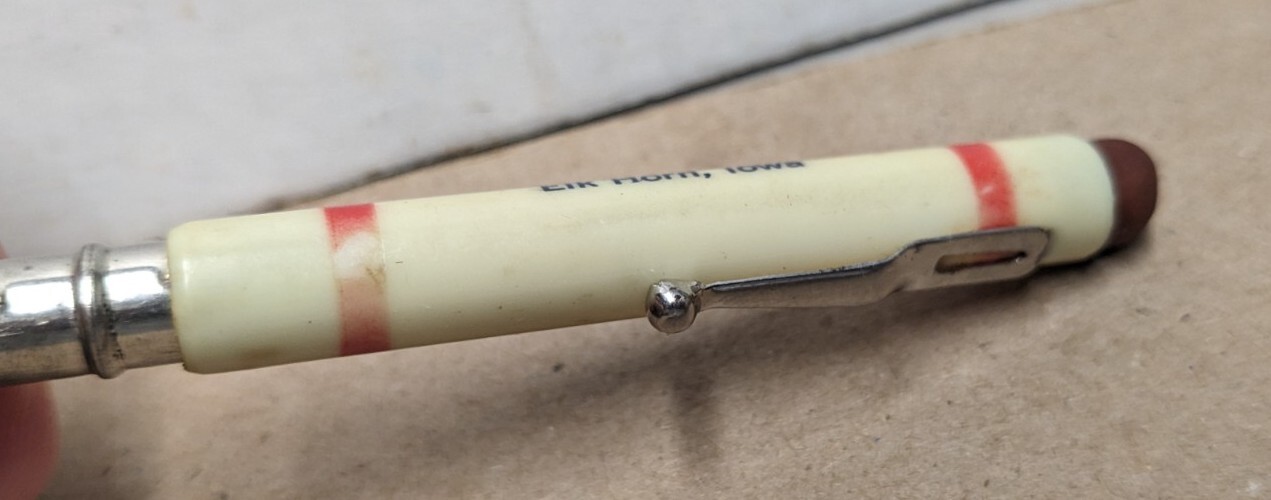 Vintage Harry B. Hansen Grinding And Trucking Phone 115 Elkhorn Ia Bullet Pencil