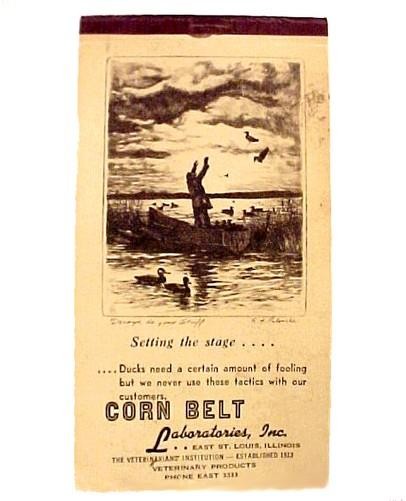 Corn Belt Laboratories 1948 Calendar & Notepad East St Louis Illinois IL Vintage