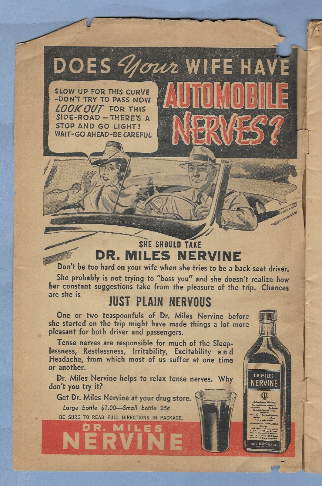 VINTAGE 1941 DR MILES ALMANAC SOME OLD WEAR & TEAR 32 pages MILES NERVINE