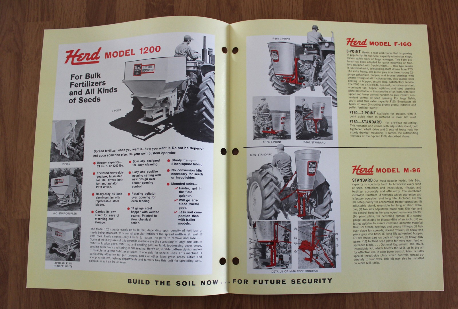 1963 Herd Seeder Planter Fertilizer Farm Tractor Equipment Brochure Catalog