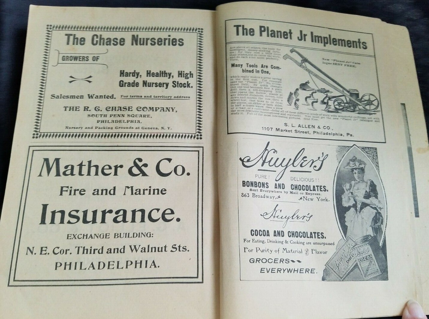 1899 Practical Farmer&rsquo;s Year Book & Almanac Farmer Co Philadelphia Vol 1 No. 1