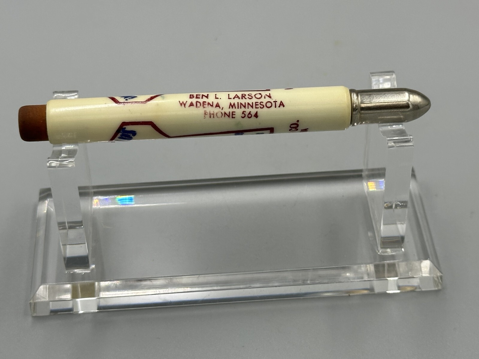 Vintage FARM GRAIN Advertising BULLET PENCIL Minnesota SEAFORTH Madison Wadena