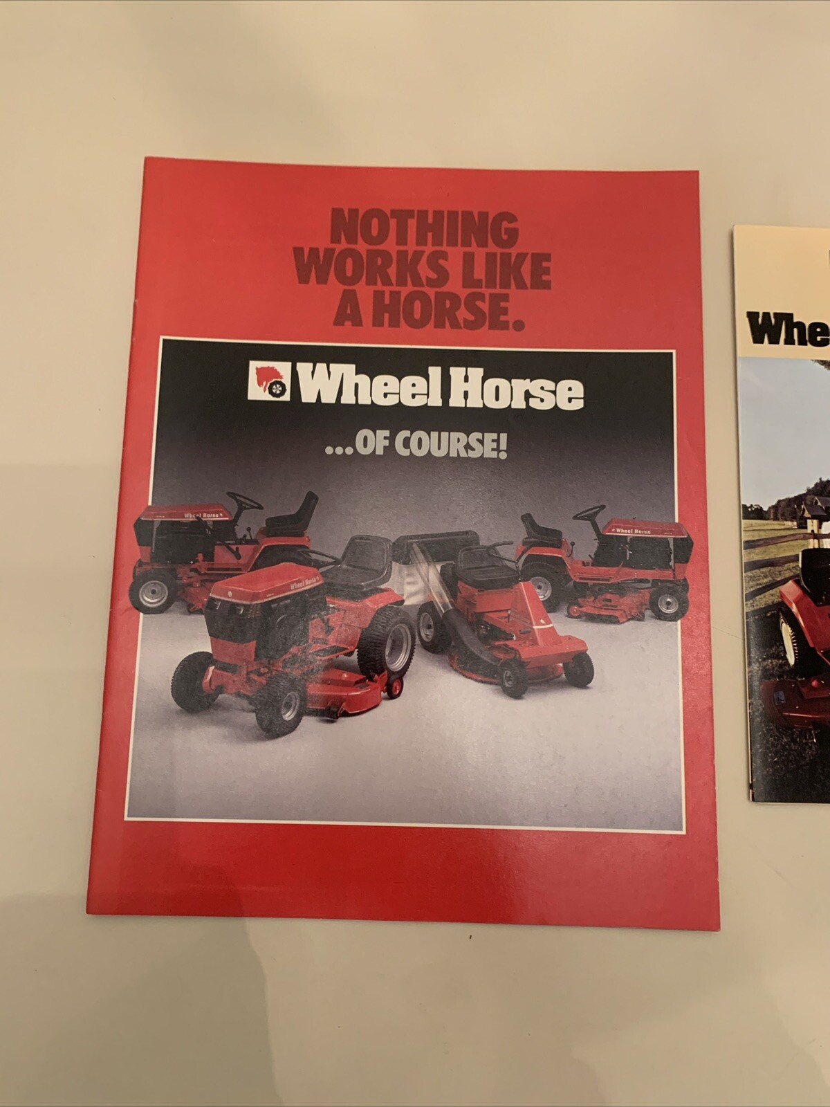 Lot of 3 Original NOS Wheel Horse Lawn & Garden Tractor Brochures-1980 & 1984